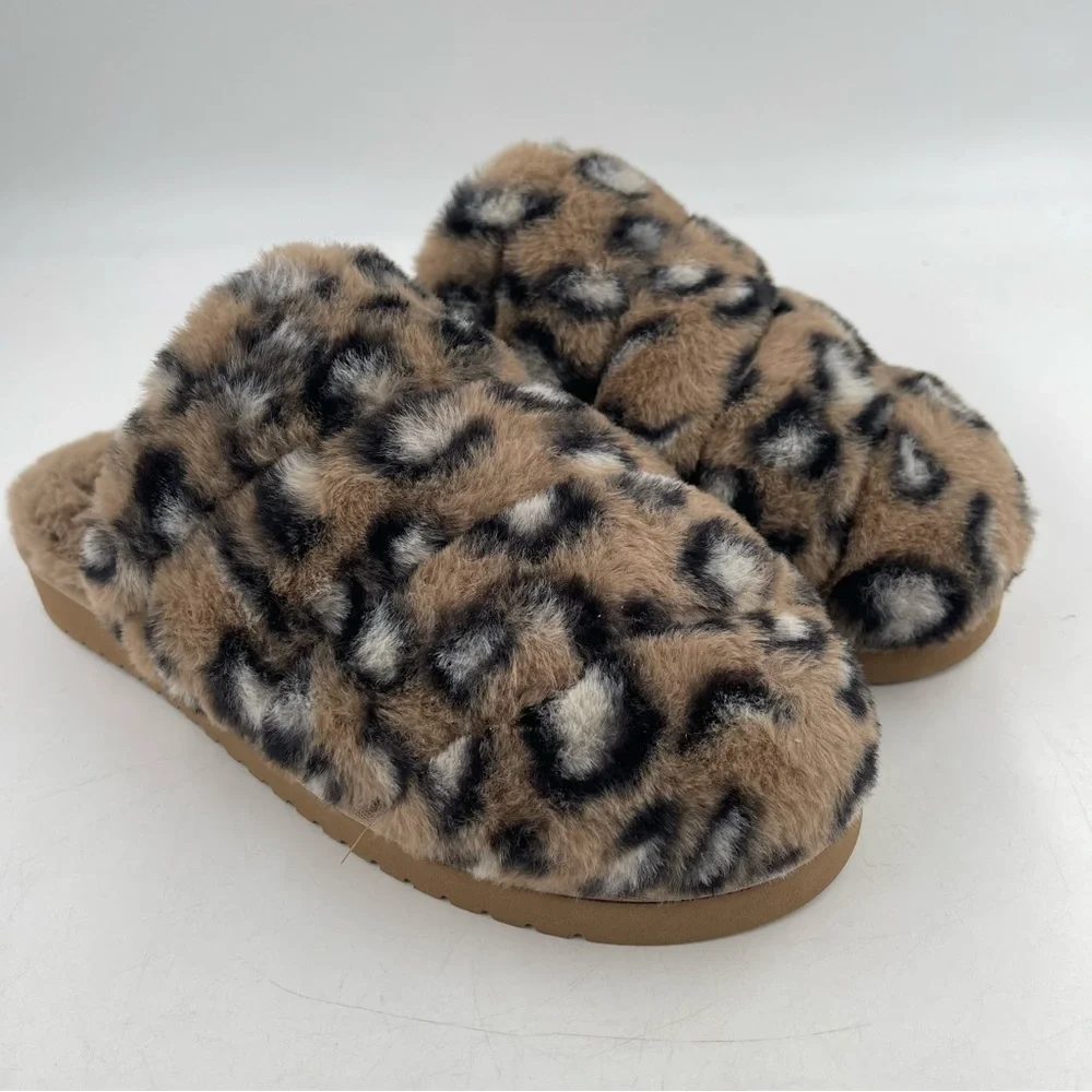 NEW! Koolaburra by UGG Women’s Starleen Abstract Leopard Fluff Slippers - Size 9 - Picture 11 of 11